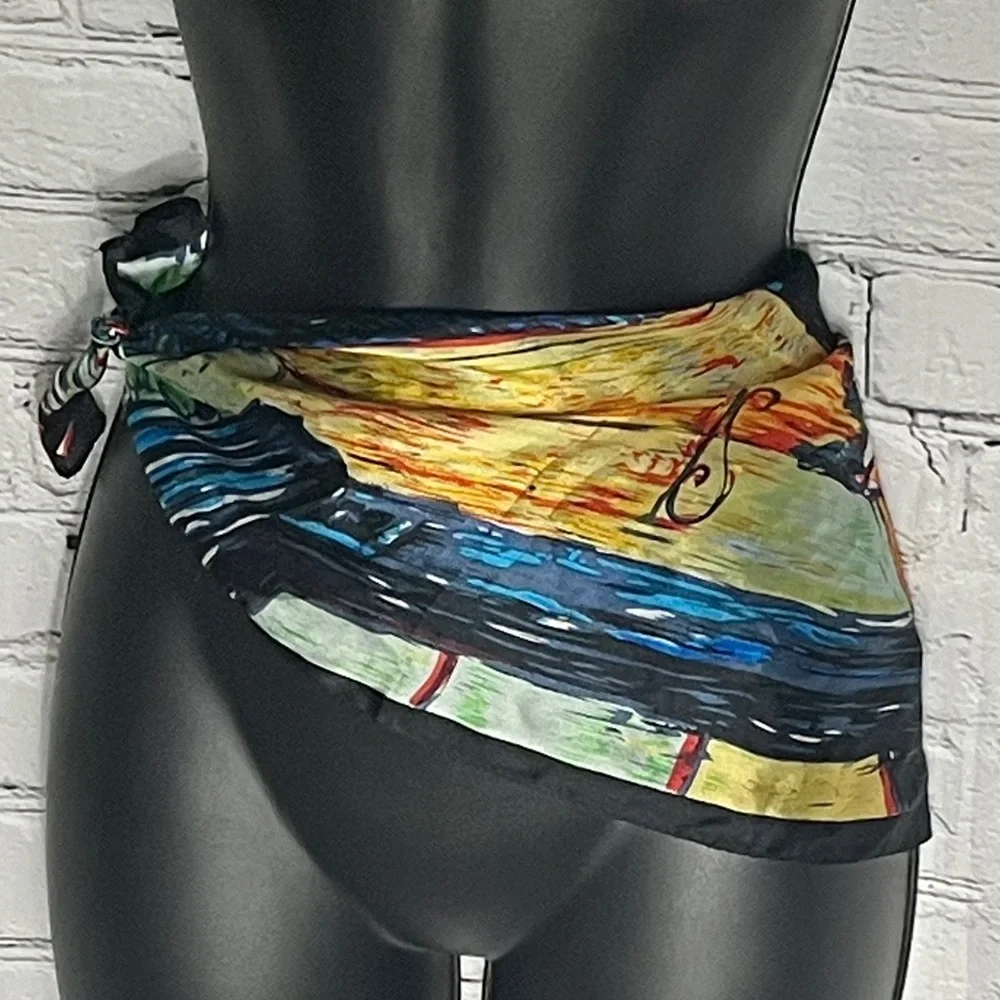 Colorful Artistic Van Gogh Print Silk Scarf